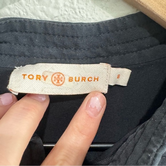 30. Tory Burch Womens 8 Runway Rampling Silk Sleeveless Dress Midi Equestrian - Picture 4 of 12